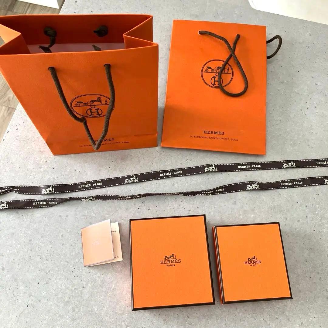 【空箱】エルメス　ミニポップH ピアス・ネックレス空箱ケース　巾着