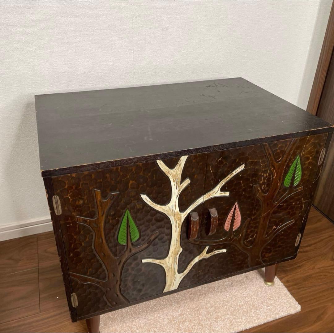 【レトロ】キャビネット　レコードケース　棚　テレビ台