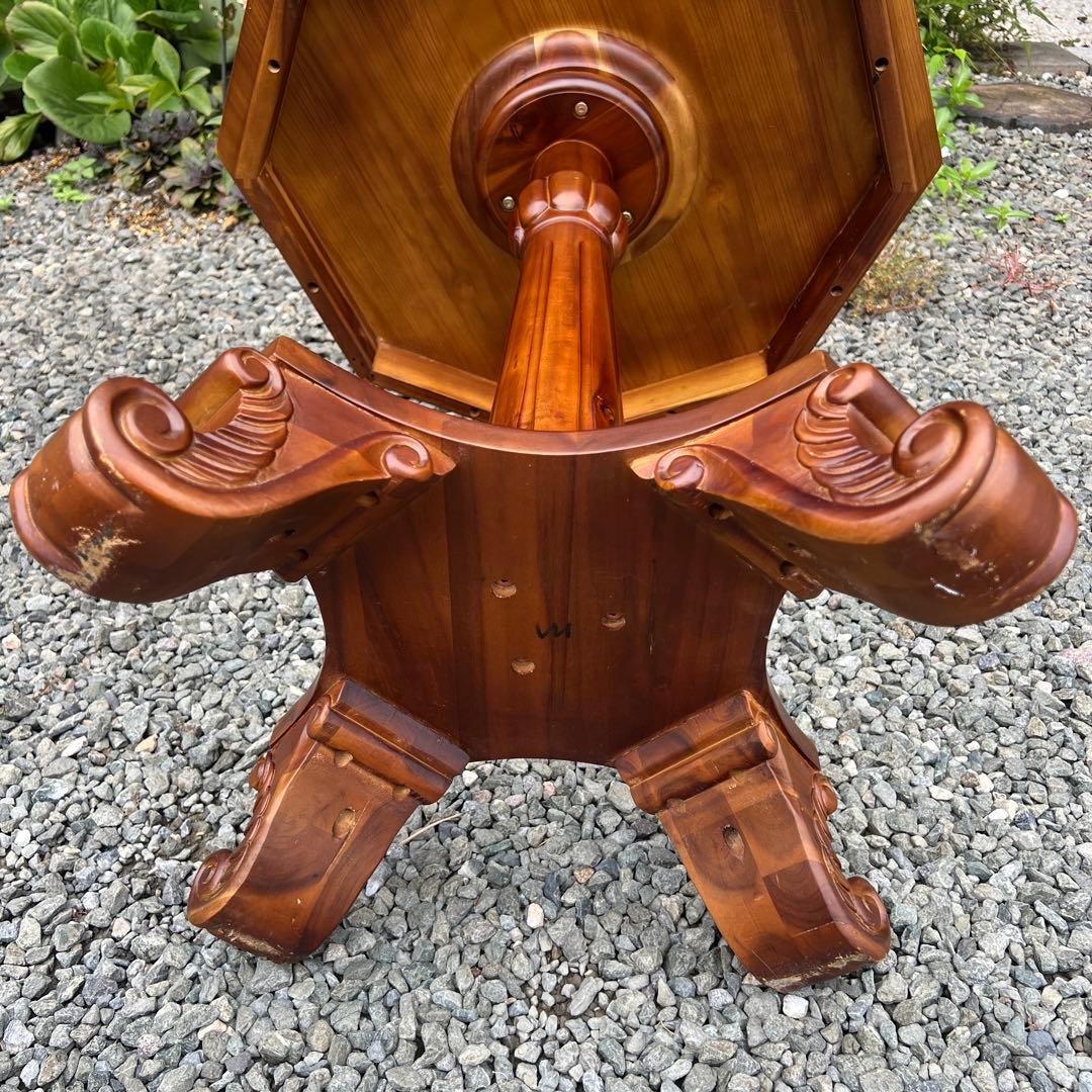 アンティーク 家具 サイドテーブル 八角形 コーヒーテーブル 希少 スタッズ