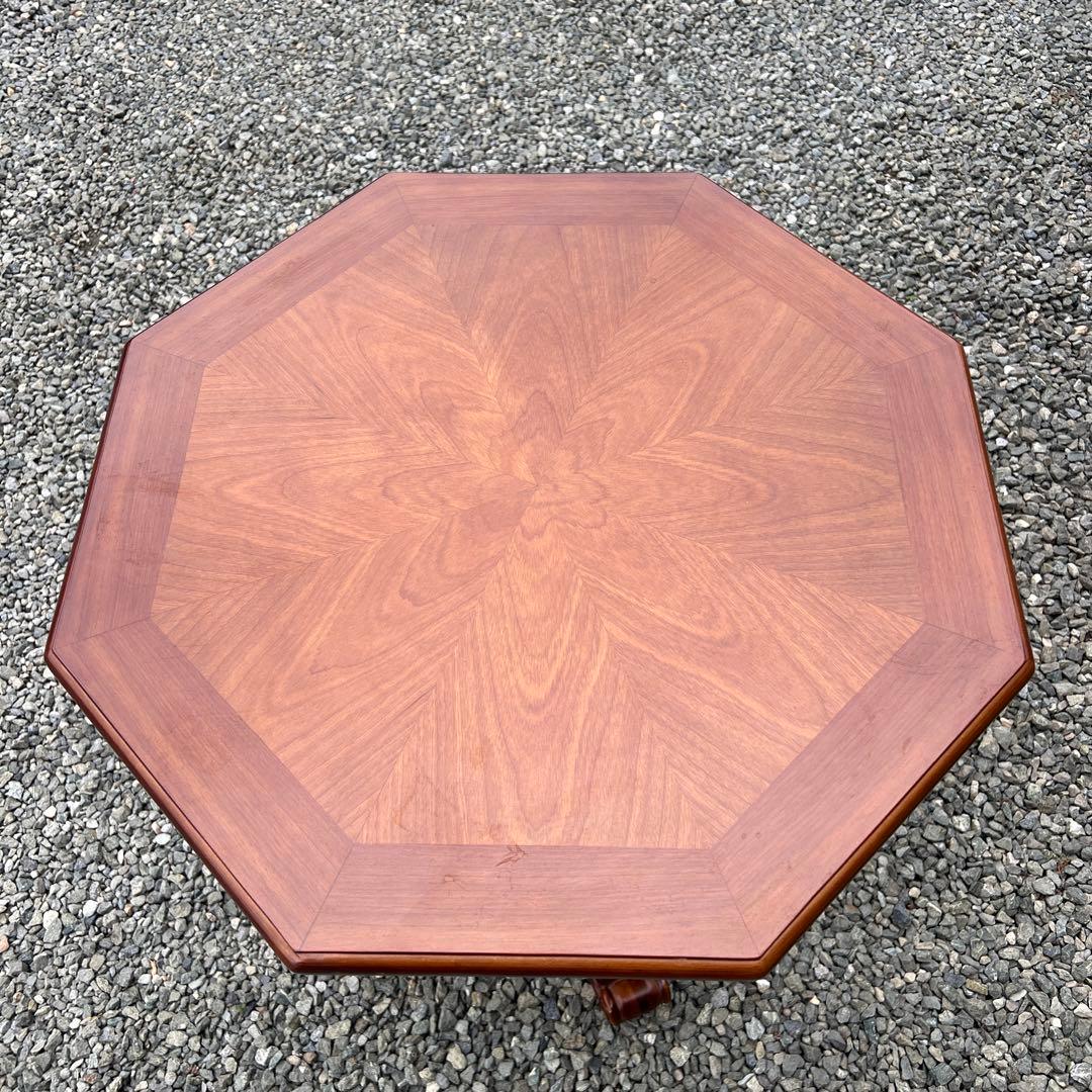 アンティーク 家具 サイドテーブル 八角形 コーヒーテーブル 希少 スタッズ