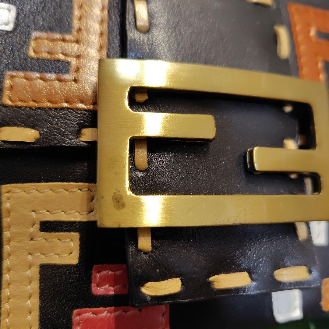 FENDI バゲット パッチワーク FFロゴ レザータイプ