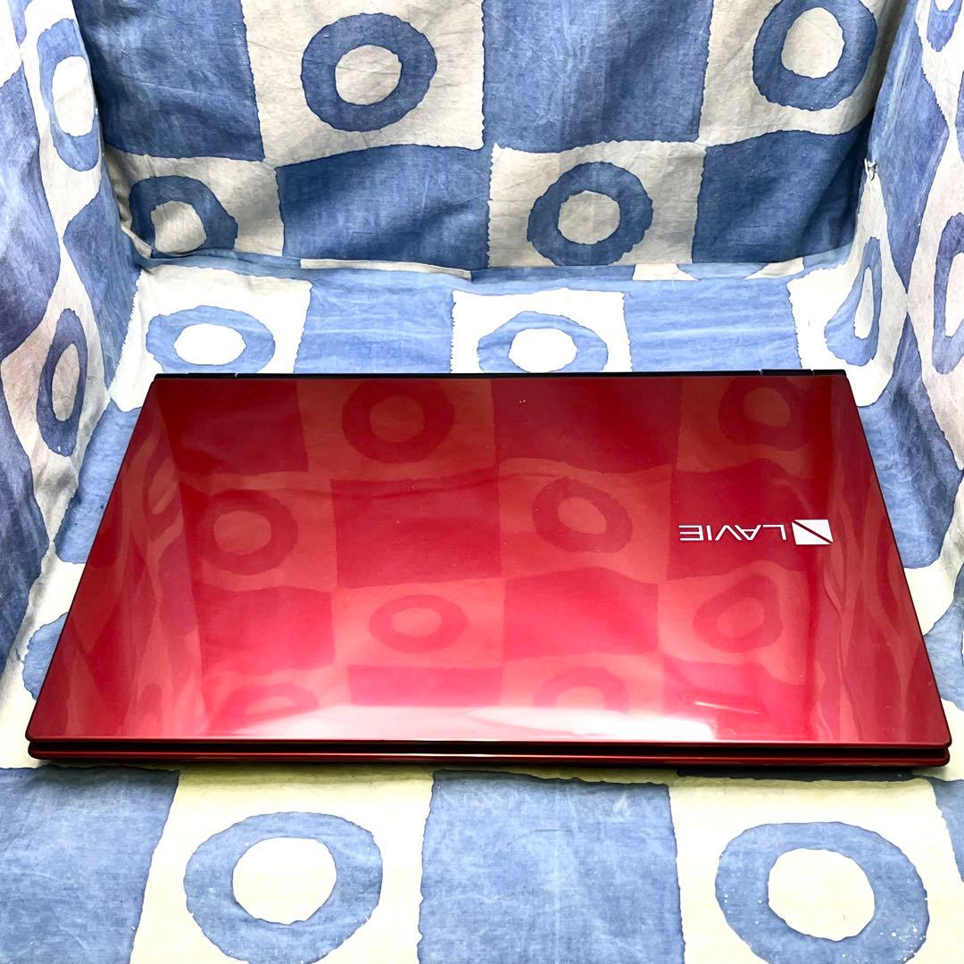 サクサク快適SSD☆大人気赤ノートパソコン♪カメラ&ブルーレイ搭載！Win11