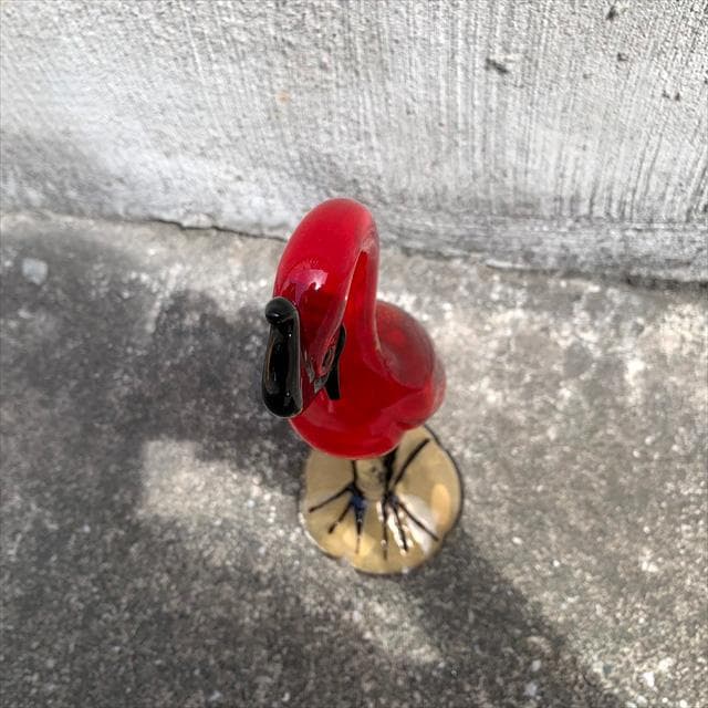 Salviati｜murano｜ガラスオブジェクト｜くちばし破損有｜鳥｜