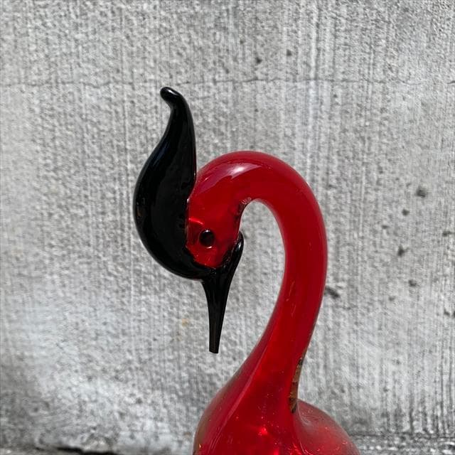 Salviati｜murano｜ガラスオブジェクト｜くちばし破損有｜鳥｜