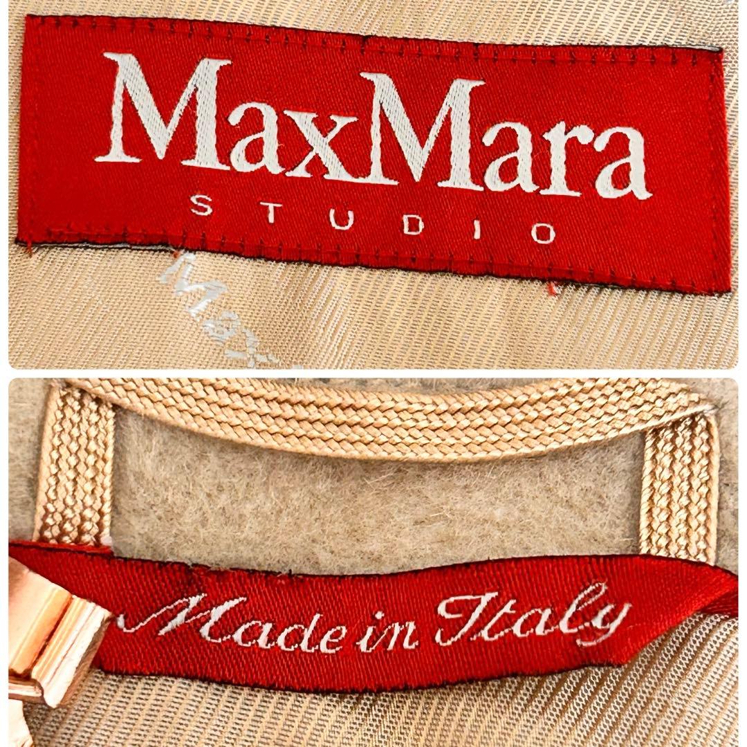 マックスマーラステュディオ ミドル丈コート アンゴラ ウール【L】ベージュ