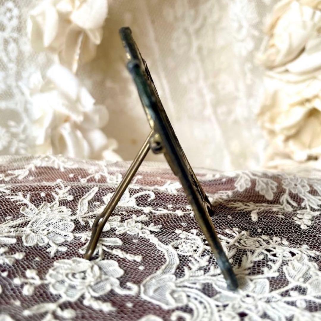 天使と花ガーランドのフレーム大小2個セット　フォト写真立て　フランスアンティーク