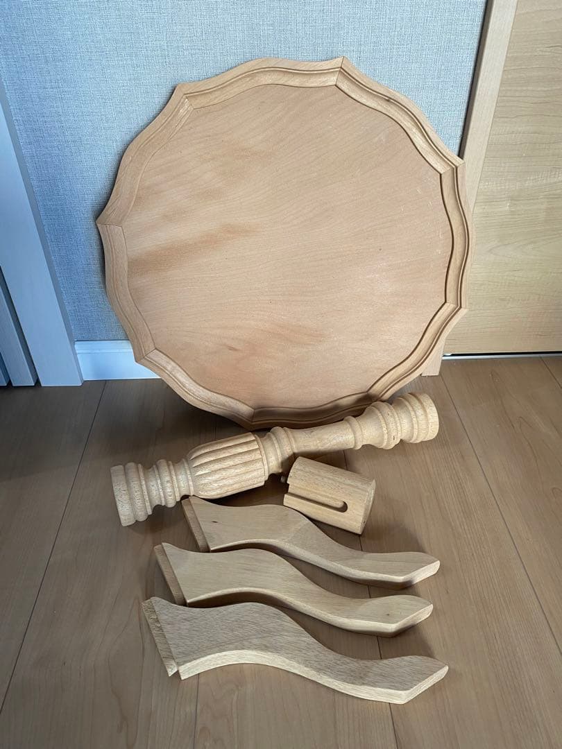 トールペイント白木・ワインテーブル大