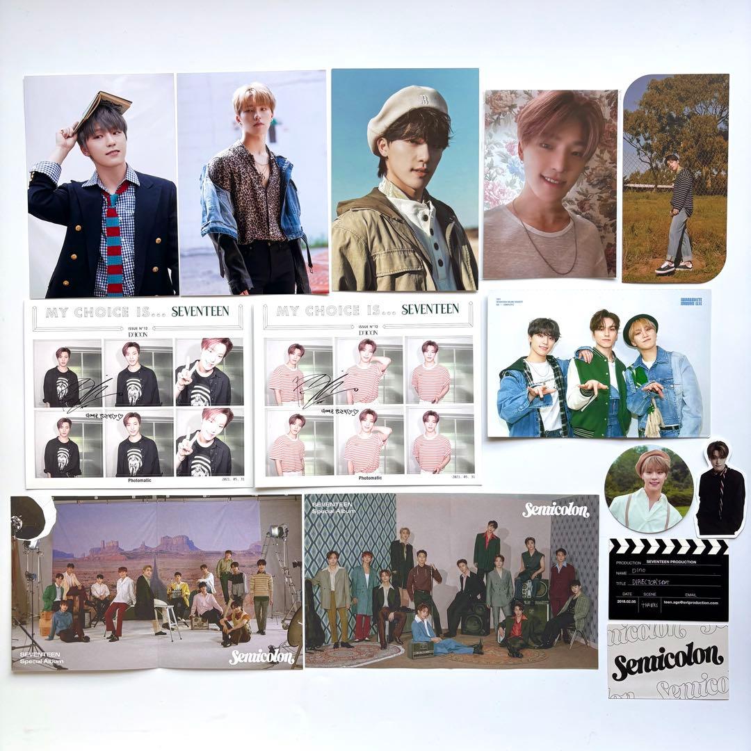 seventeen うちわ　缶バッジ　トレカ　ジュン　エスクプス　ホシ　ウジ