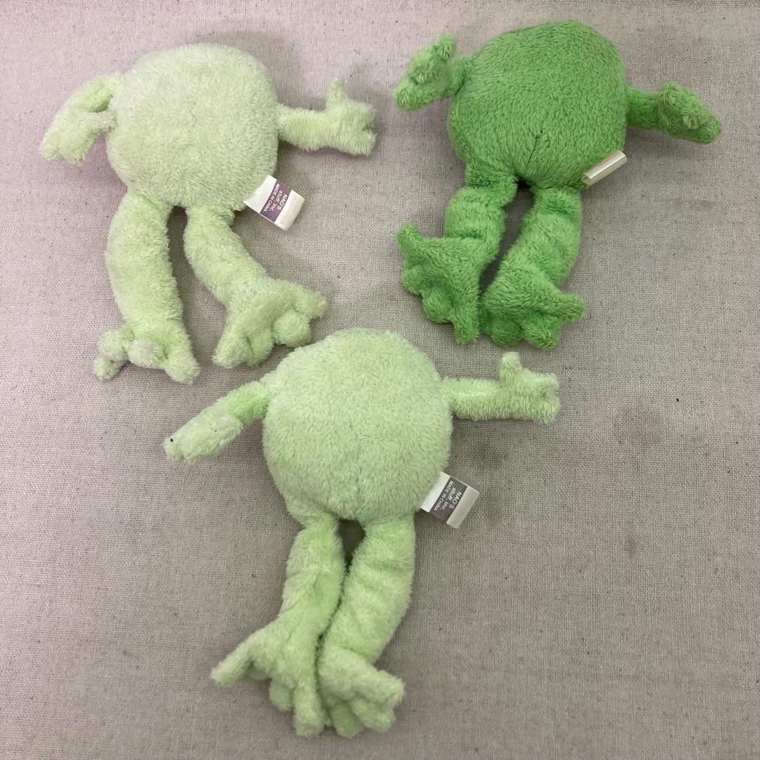 【3点セット★希少】カエル　蛙　シナダ　ぬいぐるみ　ナオズスタッフ　マスコット