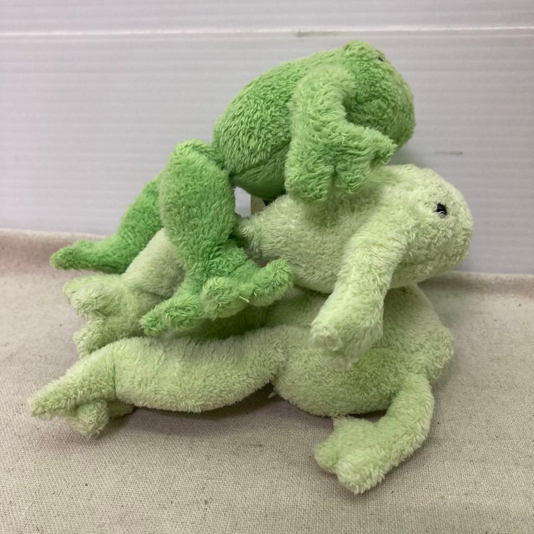 【3点セット★希少】カエル　蛙　シナダ　ぬいぐるみ　ナオズスタッフ　マスコット