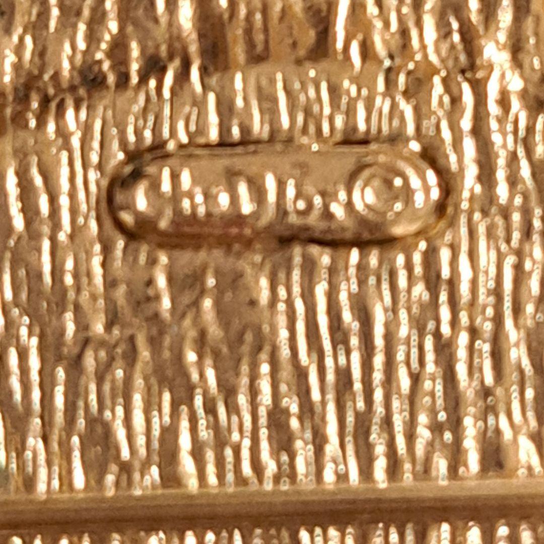 希少　美品クリスチャンディオール　ブローチ　CDロゴ　ユニセックス　ゴールド