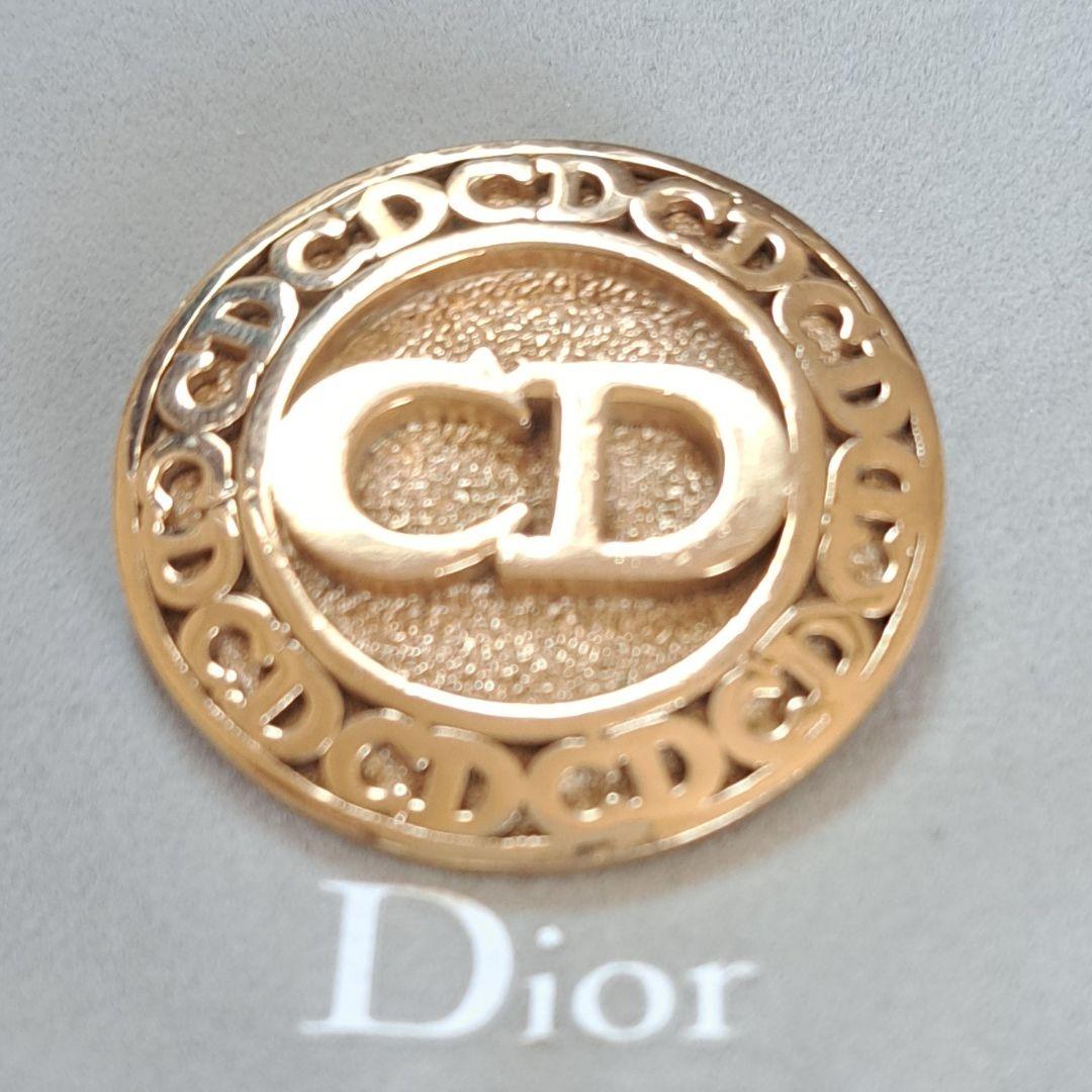希少　美品クリスチャンディオール　ブローチ　CDロゴ　ユニセックス　ゴールド