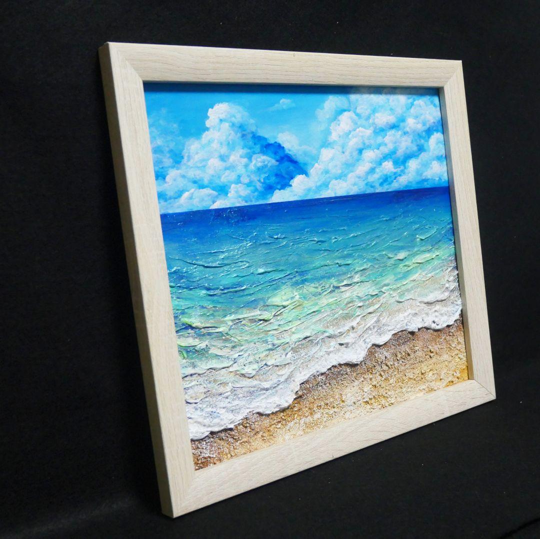 油絵 油彩 油彩画 絵 絵画【夏の海】