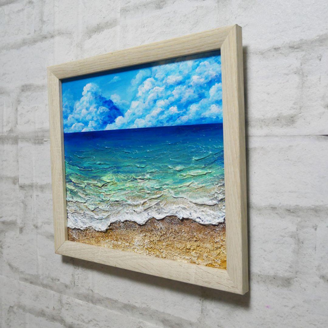 油絵 油彩 油彩画 絵 絵画【夏の海】