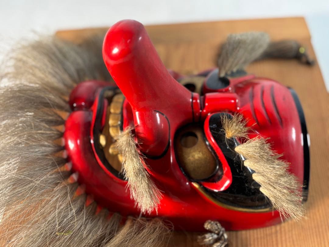 備中神楽面　猿田彦命　寛山 作　壁掛け