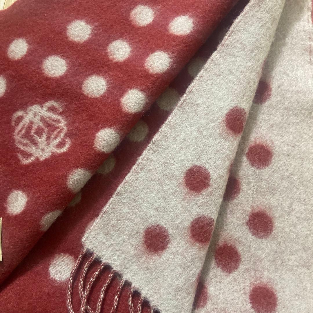 LOEWE バイカラースカーフ　マフラードット