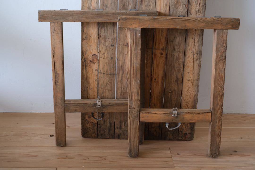 ヴィンテージ　テーブル アトリエテーブル　剥離 コンソール 飾り台 店舗什器