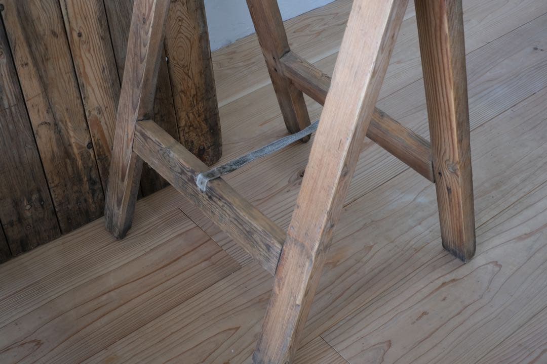 ヴィンテージ　テーブル アトリエテーブル　剥離 コンソール 飾り台 店舗什器