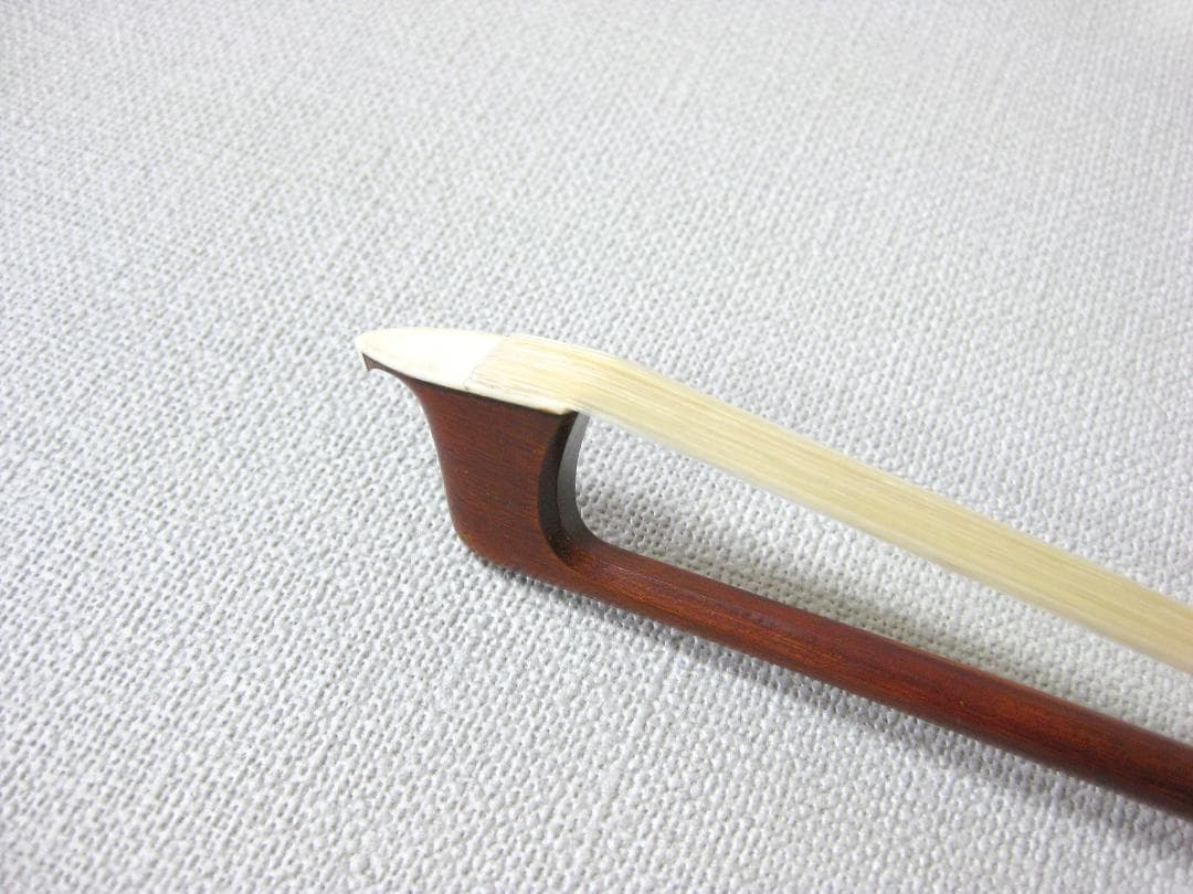 【上質ノースタンプ】 フェルナンブコ・銀黒檀 バイオリン弓 4/4