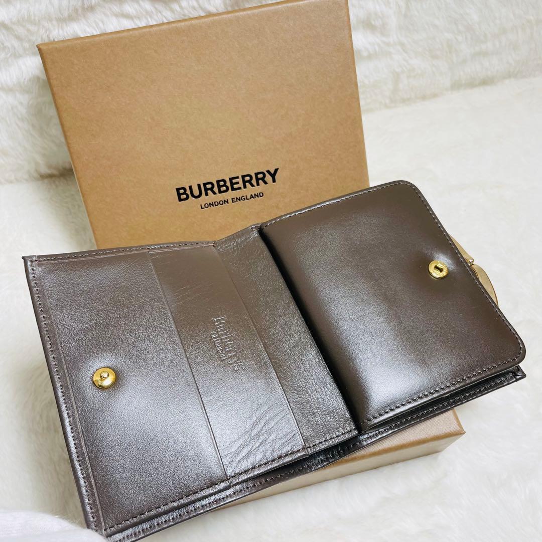 未使用級正規品BURBERRY LONDON 折り財布　がま口財布　ノバチェック