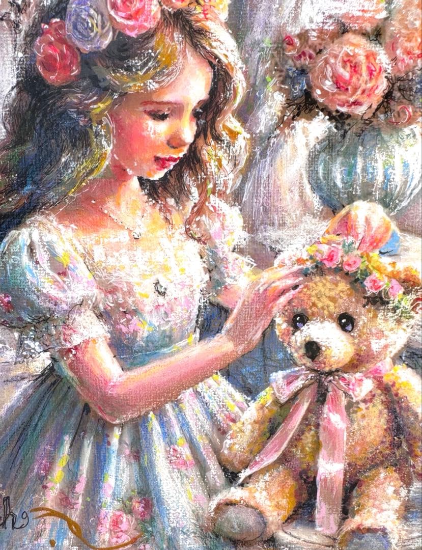 c*o様 絵画原画　　《優しいくま》