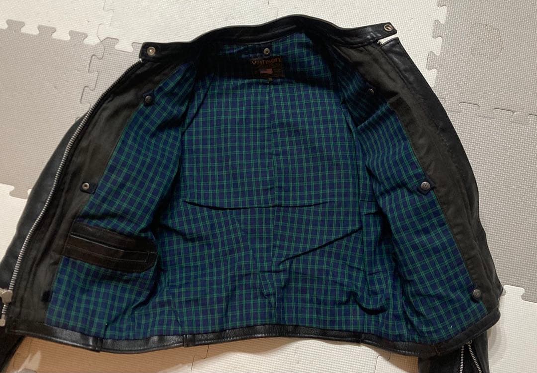 Vanson ブラック レザー シングルライダース　38 コメット