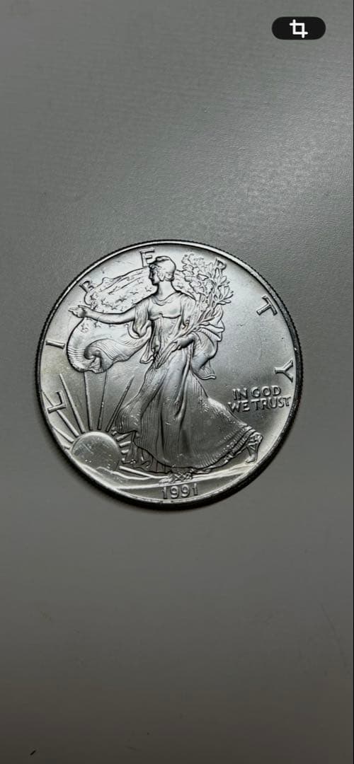 1991年イーグル•ウォーキングリバティ」純銀1オンス銀貨