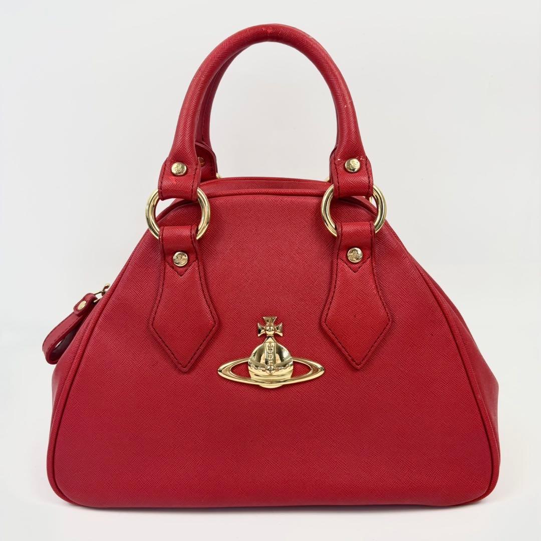 【人気】ヴィヴィアンウエストウッド　ヤスミン　オーブ　チェック柄　ハンドバック