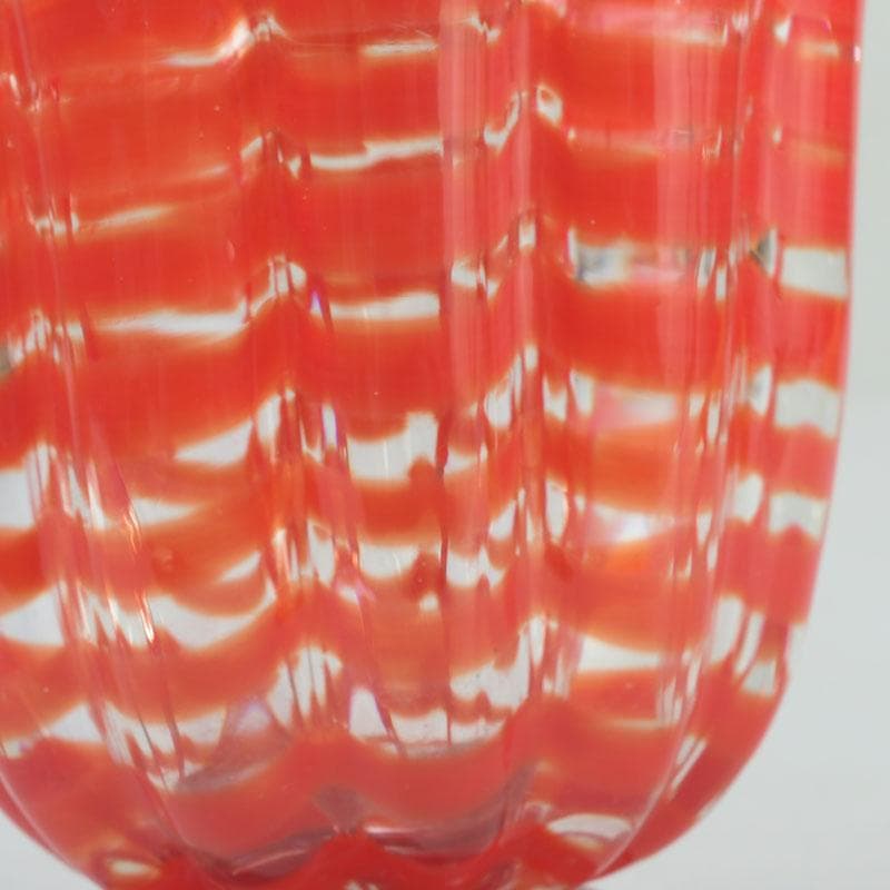 ガラス工芸　岩田久利作　ガラス飾壷　共箱　V　9589