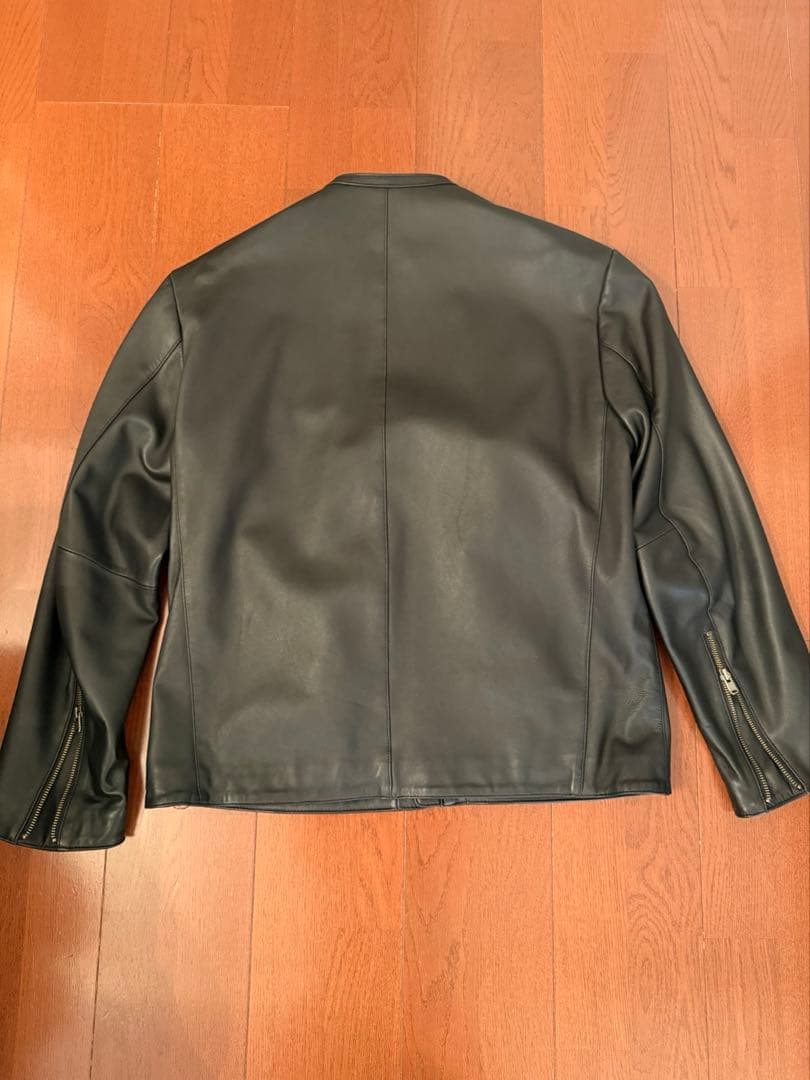 ✩アダムエロペ✩新品同様 シープレザー ノーカラー ライダースジャケット
