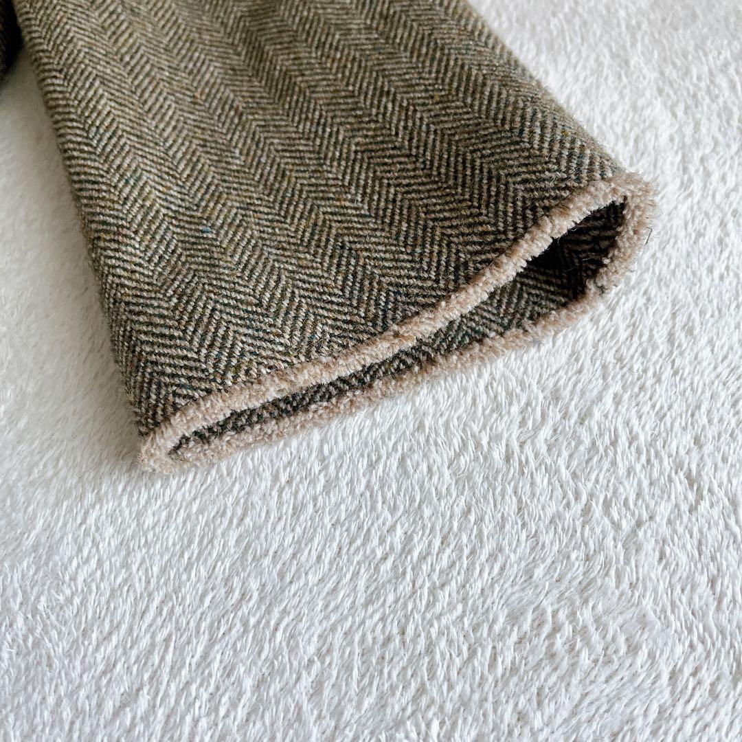 極美品☆RIAM PLAGE ヘリンボーン ノーカラージャケット ダブルブレスト