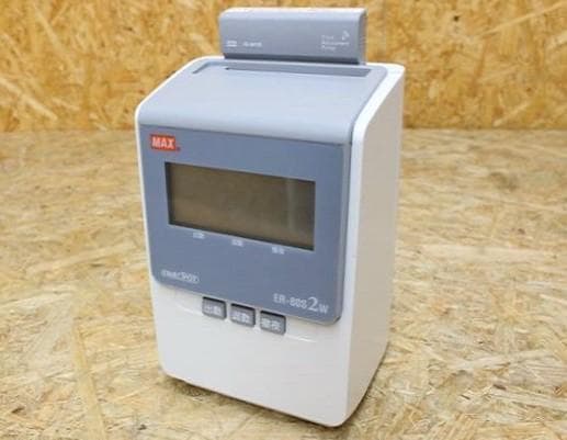 ★美品 清掃済 MAX タイムレコーダー ER-80S2W + 新品カード20枚