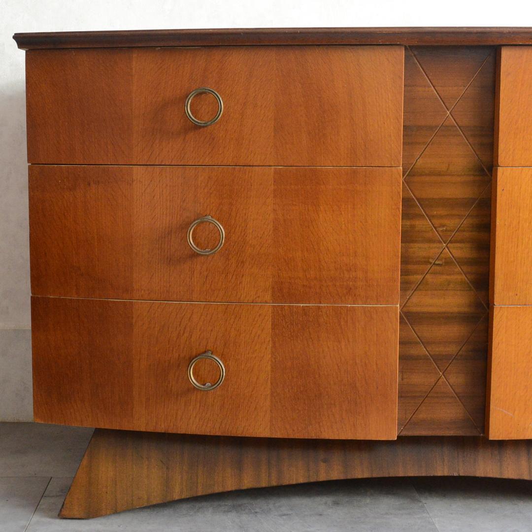 ねこ　イギリスヴィンテージ チェスト ショートサイドボード リビングボード