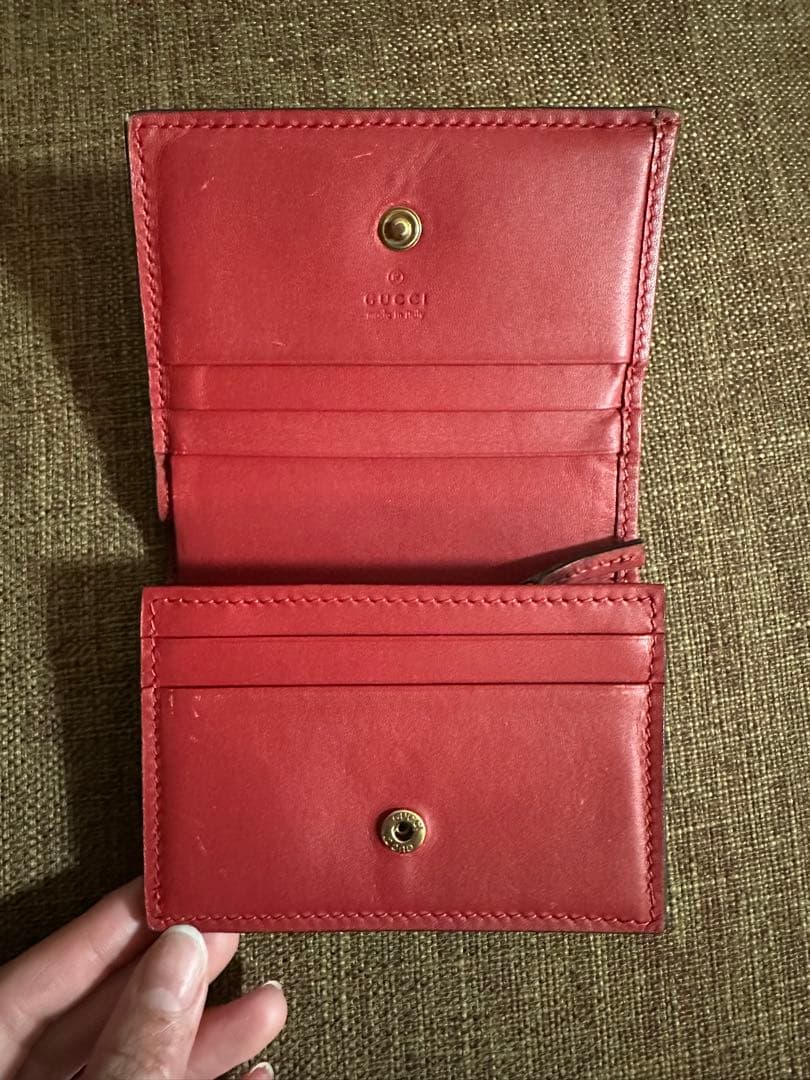 GUCCI チェリー装飾 二つ折り財布