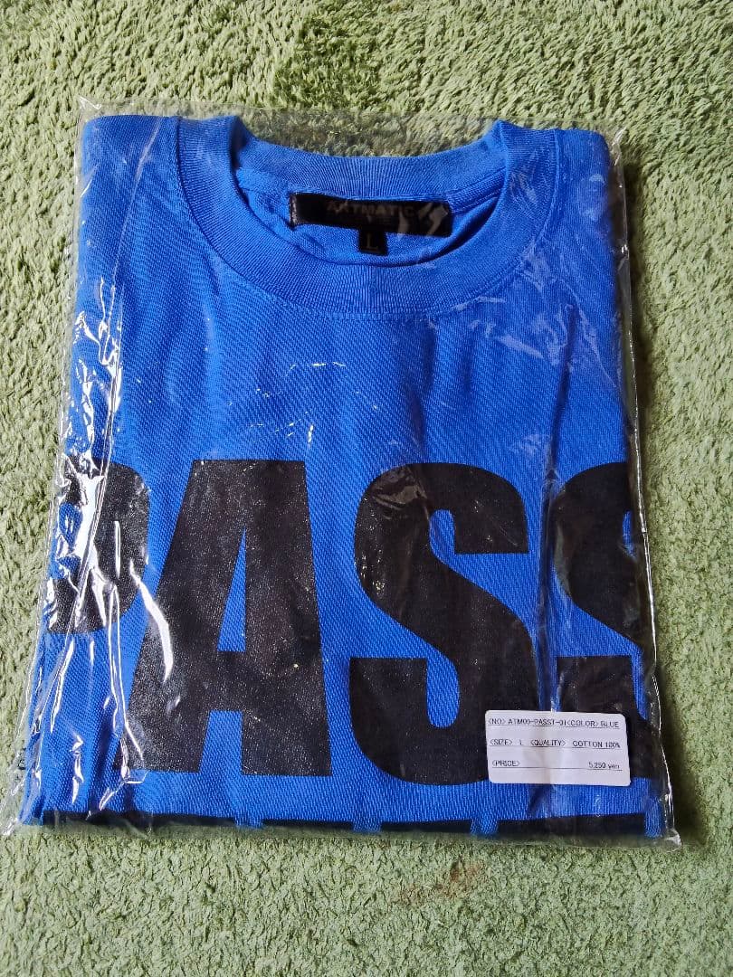 PASS THE MIC Tシャツ Ｌサイズ 青色 新品未開封