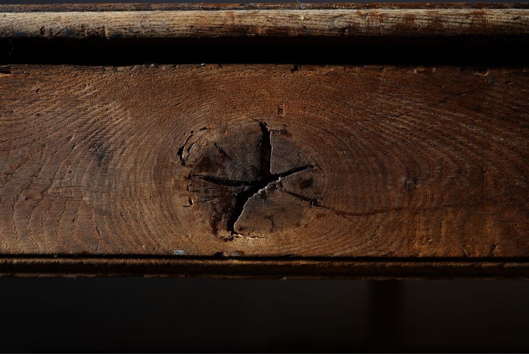 アンティーク　フランス　テーブル　ダイニングテーブル　オーク　什器　古木