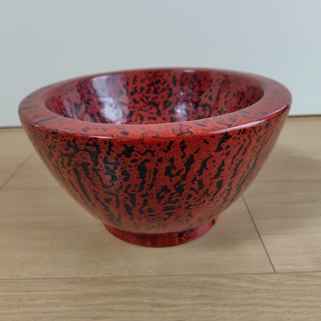 会津塗り 乾漆鉢 何重にも塗られた漆塗り