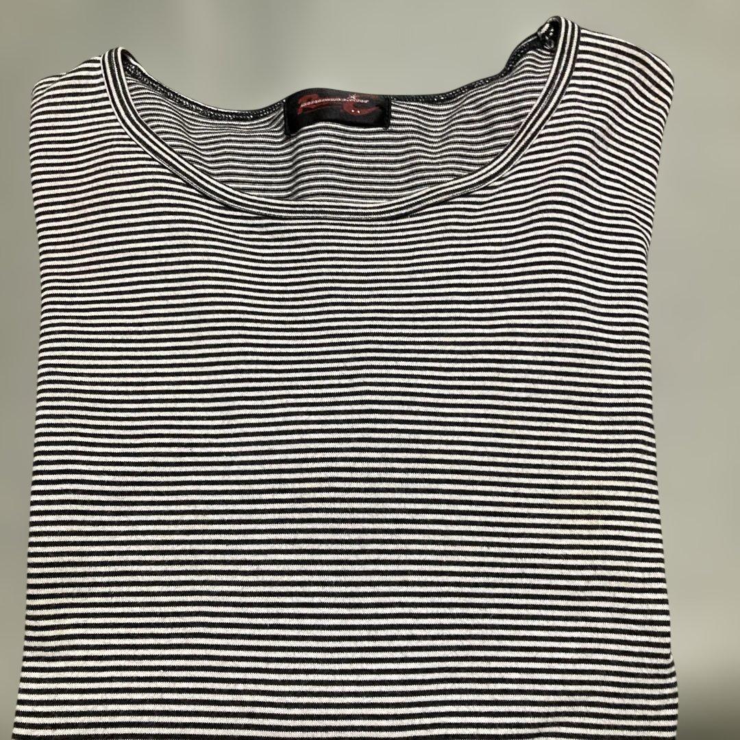 激レア！　矢沢永吉　ロッキンE 長袖ボーダーシャツ　フリーサイズ　(シミあり)