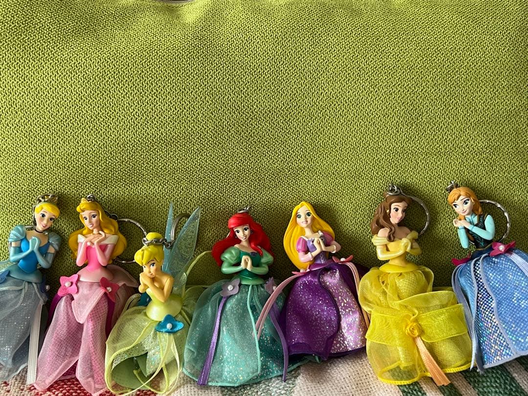 7人セットDisney プリンセスキーホルダー