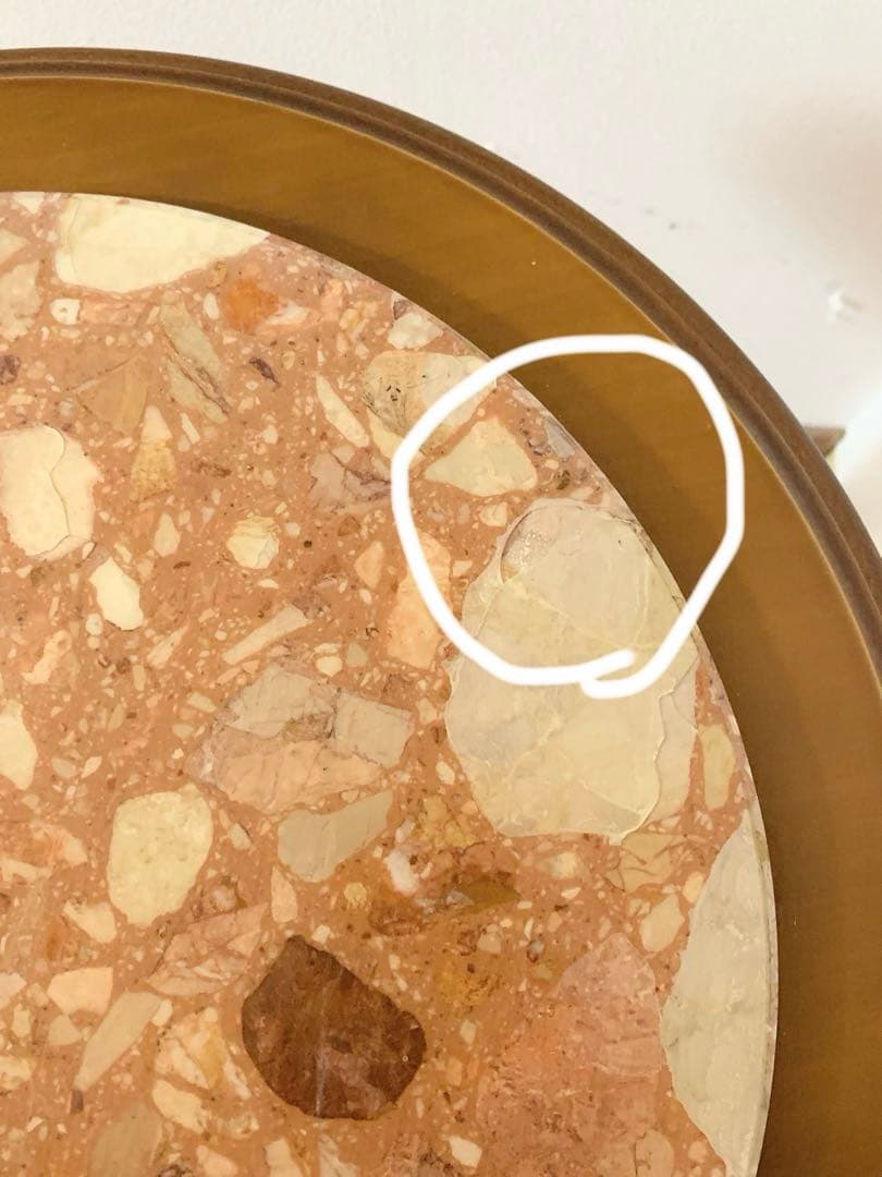 木製　サイドテーブル 　大理石　天板　アンティーク ロココ朝 アールヌーボー