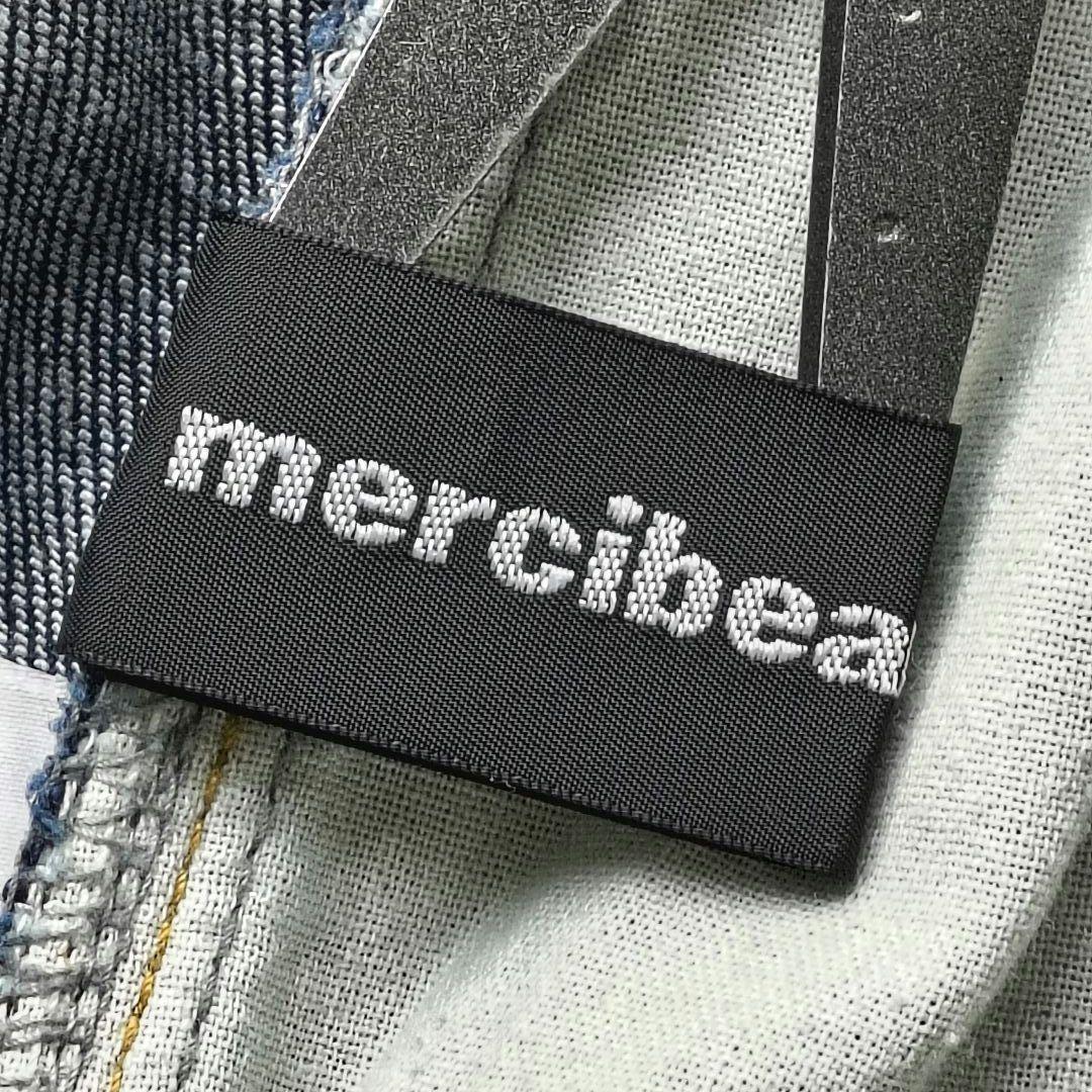 ♠【メルシーボークー】✨美品　サルエルデニム　ストレッチ　インディゴ/藍色　L