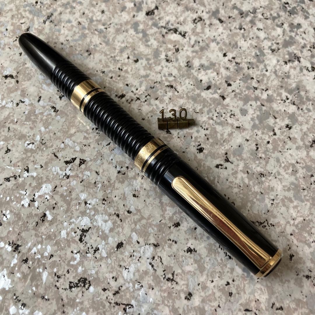 #130 オーバーホール済み 万年筆 PLATINUM ギャザード 14k