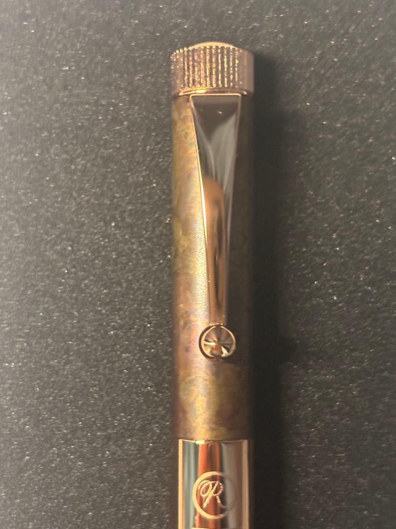 【限定】ROMEO No.3 細軸 斑紋孔雀色 ヴィンテージローズ ボールペン