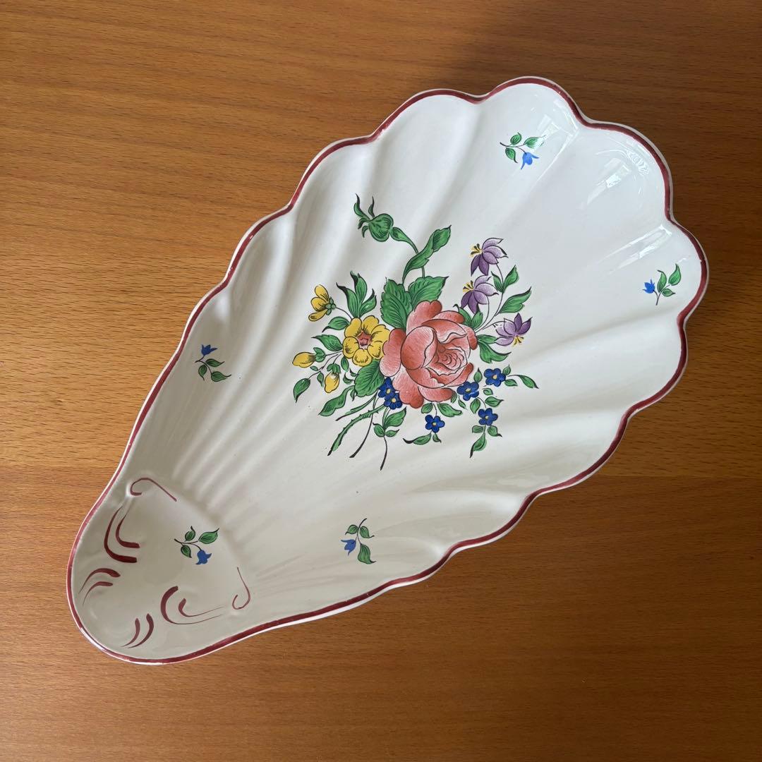 KGリュネヴィル ラヴィエ フランスアンティーク シェル型 薔薇