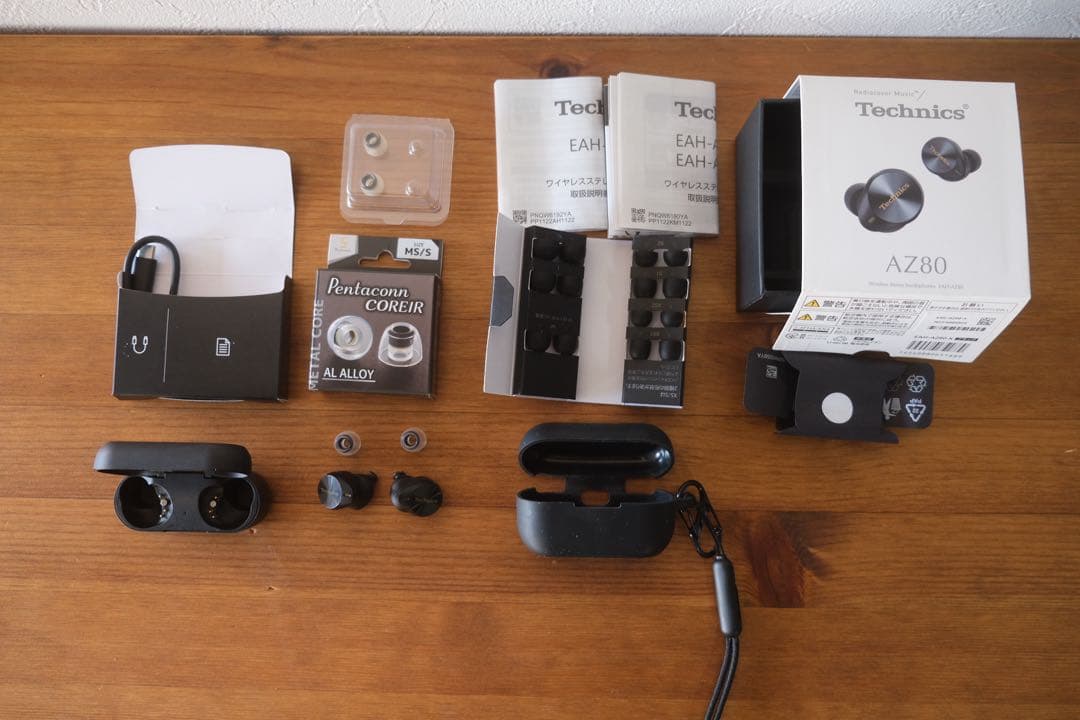 Technics EAH-AZ80 ブラック＋コレイル イヤピ&ケース付き
