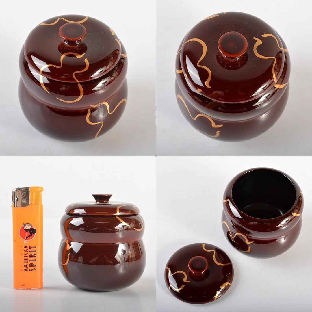 茶道具　山中塗　筑城筑良作　六瓢　茶器　共箱　V　5944