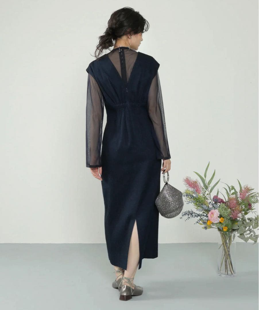 kana ジャガード ワンピース チュール トップス セット