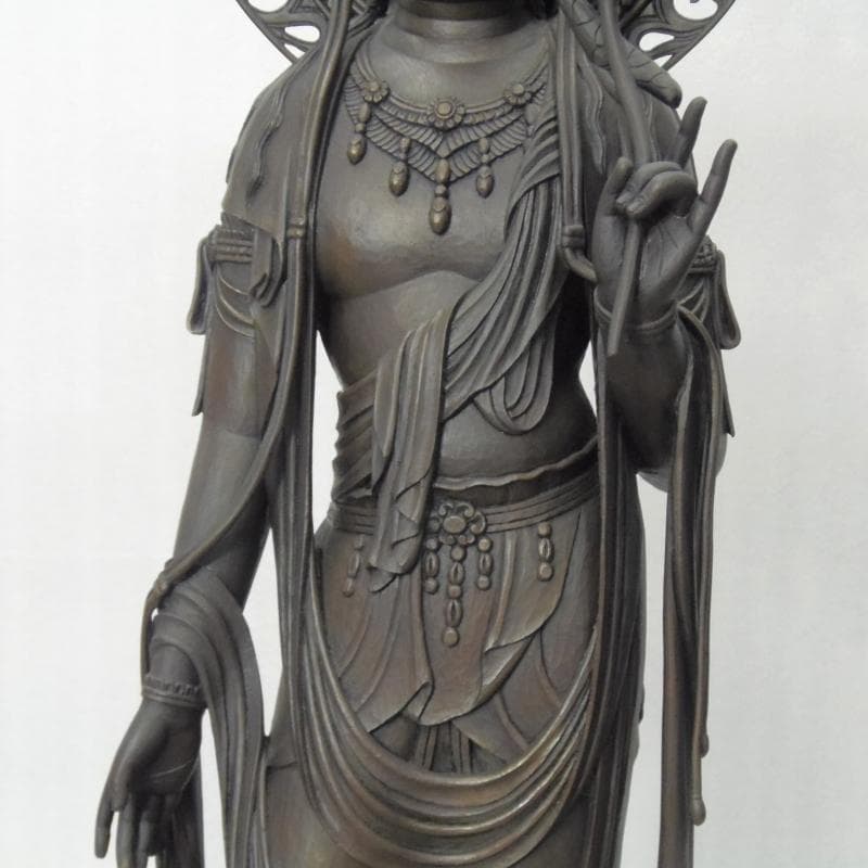 Ｂフライデー★ブロンズ製 聖観音菩薩像1.8尺立★高さ：約93cm