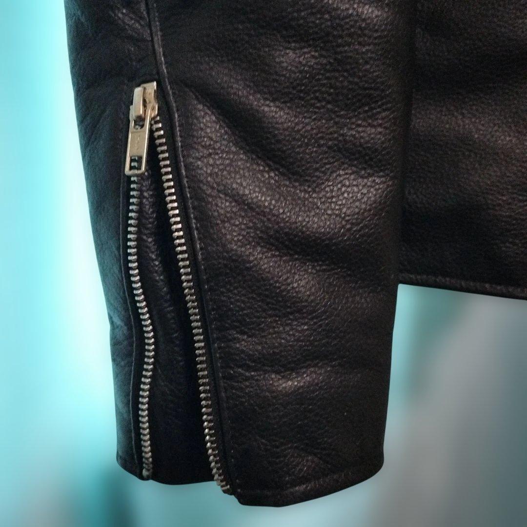 美品　FREEDOMシングルライダースジャケット