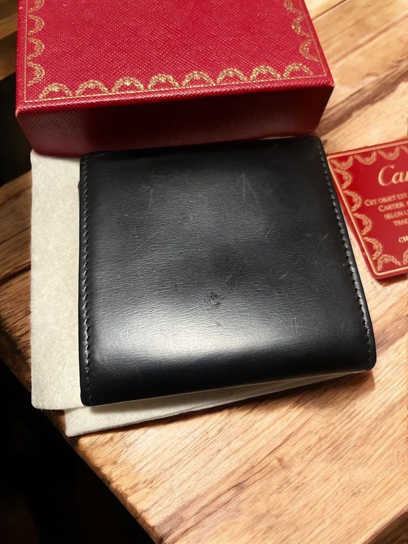 カルティエ・パンテール　パンサー・小銭入れ（ケース）ブラック・シルバー金具